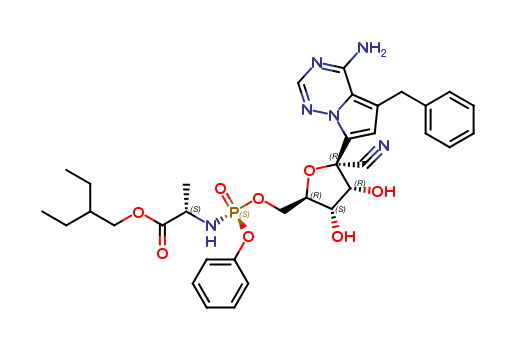 (2S)-2-ethylbutyl 2-(((((2R,3S,4R,5R)-5-(4-amino-5-benzylpyrrolo[2,1-f][1,2,4]triazin-7-yl)-5-cyano-