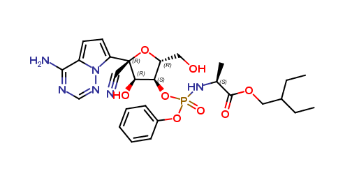 (2S)-2-ethylbutyl 2-(((((2R,3S,4R,5R)-5-(4-aminopyrrolo[2,1-f][1,2,4]triazin-7-yl)-5-cyano-4-hydroxy