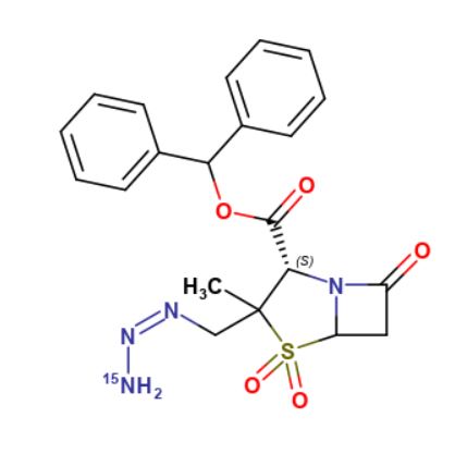 (2S)-Benzhydryl 3-methyl-7-oxo-3-((Z)-triaz-1-en-1-ylmethyl)-4-thia-1-azabicyclo[3.2.0]heptane-2-carboxylate 4,4-dioxide-15N