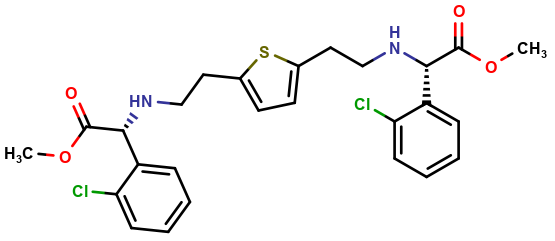 (2S,2'R)-dimethyl 2,2'-((thiophene-2,5-diylbis(ethane-2,1-diyl))bis(azanediyl))bis(2-(2-chlorophenyl)acetate)