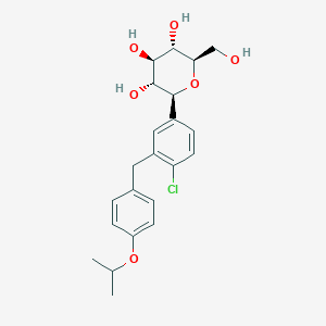 (2S,3R,4R,5S,6R)-2-(4-chloro-3-(4-isopropoxybenzyl)phenyl)-6-(hydroxymethyl)tetrahydro-2H-pyran-3,4,
