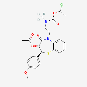 (2S,3S)-[2-[3-(Acetoxy)-3,4-dihydro-2-(4-methoxyphenyl)-4-oxo-1,5-benzothiazepin-5(2H)-yl]ethyl]methyl-d3-carbamic Acid 1-Chloroethyl Ester