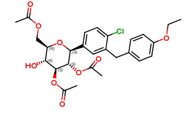 (2S,3S,4S,5R,6R)-6-(Acetoxymethyl)-2-(4-chloro-3-(4-ethoxybenzyl)phenyl)-5-hydroxytetrahydro-2H-pyra