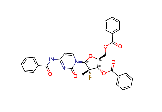 (2S,3S,4S,5S)-5-(4-benzamido-2-oxopyrimidin-1(2H)-yl)-2-((benzoyloxy)methyl)-4-fluoro-4-methyltetrah