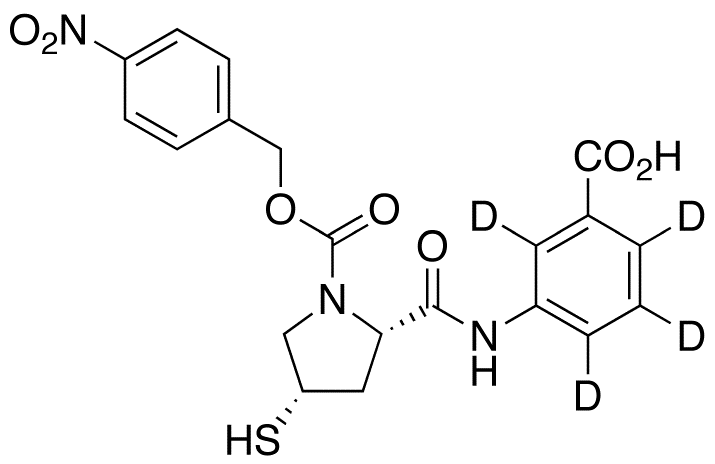 3-[[[(2S,4S)-1-(4-Nitrobenzyloxycarbonyl)-4-mercaptopyrrolidin-2-yl]carbonyl]amino]benzoic-d4 Acid