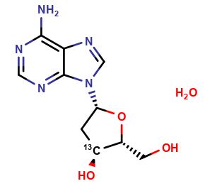 [3'-13C]2'-deoxyadenosine monohydrate