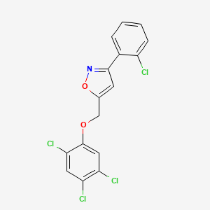 [3-(2-chlorophenyl)-5-isoxazolyl]methyl 2,4,5-trichlorophenyl ether