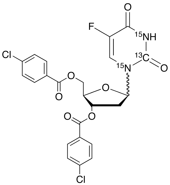 3,5-Di-O-p-chlorobenzoyl a,b-Floxuridine-13C,15N2