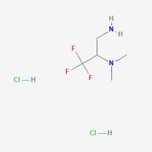(3-Amino-1,1,1-trifluoropropan-2-yl)dimethylamine dihydrochloride