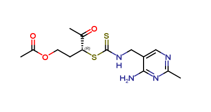 (3R)-3-({[(4-amino-2-methylpyrimidin-5-yl)methyl]carbamothioyl}sulfanyl)-4-oxopentyl acetate