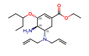 (3R,4R,5S)-ethyl 4-amino-5- (diallylamino)-3-(pentan-3- yloxy)cyclohex-1-enecarboxylate