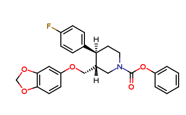 (3R,4S)-phenyl 3-((benzo[d][1,3]dioxol-5-yloxy)methyl)-4-(4-fluorophenyl)piperidine-1-carboxylate