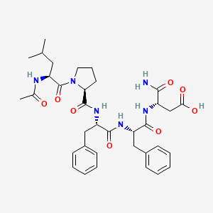 (3S)-3-[[(2S)-2-[[(2S)-2-[[(2S)-1-[(2S)-2-Acetamido-4-methylpentanoyl]pyrrolidine-2-carbonyl]amino]-3-phenylpropanoyl]amino]-3-phenylpropanoyl]amino]-4-amino-4-oxobutanoic acid