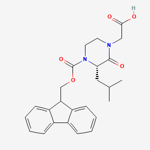 (3S)-4-Fmoc-1-carboxymethyl-3-isobutyl-piperazin-2-one