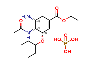 (3S,4R,5R)-ethyl 4-acetamido-5-amino-3-(pentan-3-yloxy)cyclohex-1-enecarboxylate phosphate
