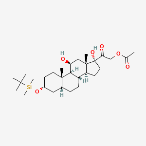 (3a,5ß)-O-tert-Butyldimethylsilyl 21-Acetyloxy Tetrahydro Cortisol