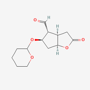 (3aR,4R,5R,6aS)-2-oxo-5-((Tetrahydro-2H-pyran-2-yl)oxy)hexahydro-2H-cyclopenta[b]furan-4-carbaldehyde