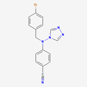 4-[[(4-Bromophenyl)methyl]-4H-1,2,4-triazol-4-ylamino]benzonitrile