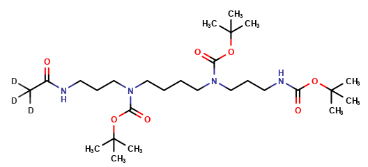 (4-((3-Acetamidopropyl)(tert-butoxycarbonyl)amino)butyl)(3-((tert-butoxycarbonyl)amino)propyl)carbamic Acid-d3 tert-Butyl Ester
