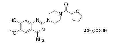 (4-(4-amino-7-hydroxy-6-methoxyquinazolin-2-yl)piperazin-1-yl)(tetrahydrofuran-2-yl)methanone acetate