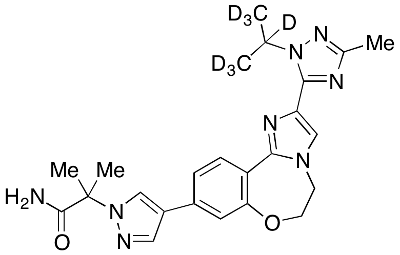 4-[5,6-Dihydro-2-[3-methyl-1-(1-methylethyl)-1H-1,2,4-triazol-5-yl]imidazo[1,2-d][1,4]benzoxazepin-9-yl]-?,?-dimethyl-1H-pyrazole-1-acetamide-d7