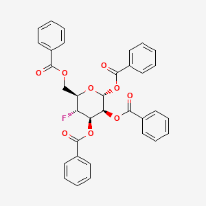 4-Deoxy-4-fluoro-1,2,3,6-tetra-O-benzoyl-α-D-mannose