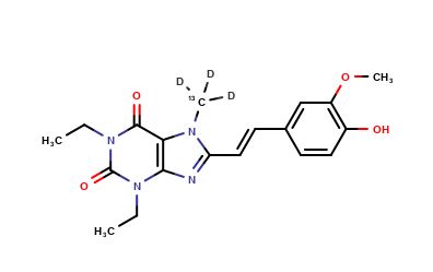 4-Desmethyl Istradefylline-d3,13C