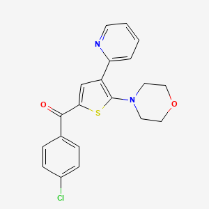 (4-chlorophenyl)[5-morpholino-4-(2-pyridinyl)-2-thienyl]methanone