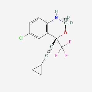 (4S)-6-Chloro-4-(2-cyclopropylethynyl)-1,4-dihydro-4-(trifluoromethyl)-2H-3,1-benzoxazine-d2 ,13C1