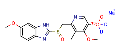 5�-Hydroxyomeprazole-13C,D2 sodium
