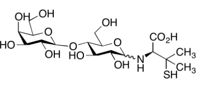 [5,5-dimethyl-2-(1,2,4,5-tetrahydroxy-3-((2S,3R,4S,5R,6R)-3,4,5-trihydroxy-6-(hydroxymethyl)tetrahydro-2H-pyran-2-yloxy)pentyl)thiazolidine-4-carboxylic acid]
