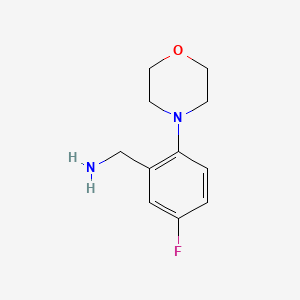 (5-Fluoro-2-morpholinophenyl)methanamine