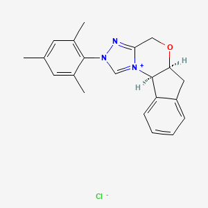 [5a-S,10b-R]-2-(2,4,6-Trimethyl-phenyl)-2,5a,6,10b-tetrahydro-4H-5-oxa-2,3-diaza-10c-azonia-cyclopenta[c]fluorene chloride