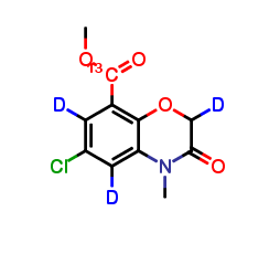6-Chloro-3,4-dihydro-4-methyl-3-oxo-2H-1,4-benzoxazine-8-carboxylic Acid-13C,d3 Methyl Ester