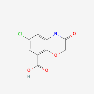 6-chloro-3,4-dihydro-4-methyl-3-oxo-2H-1,4-benzoxazine-8-carboxylic acid