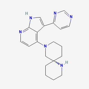(6S)-8-[3-(4-Pyrimidinyl)-1H-pyrrolo[2,3-b]pyridin-4-yl]-1,8-diazaspiro[5.5]undecane