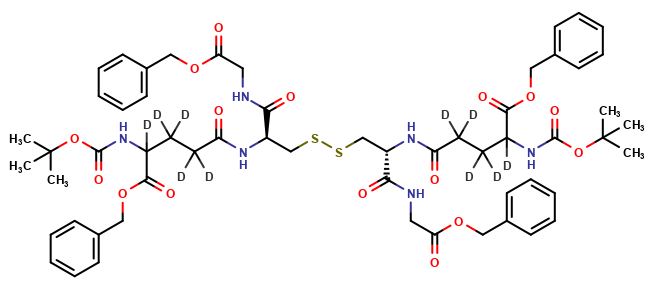 (6S,11R,16S,21S)-21,6-Dibenzyl 22-tert-butyl 11,16-bis((2-(benzyloxy)-2-oxoethyl)carbamoyl)-2,2-dimethyl-4,9,18-trioxo-3-oxa-13,14-dithia-5,10,17-triazadocosane-6,21,22-tricarboxylate-d10