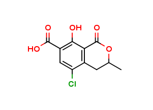 7-Carboxy-5-chloro-8-hydroxy-3,4-dihydro-3-methylisocoumarin