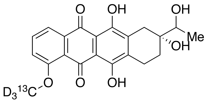 7-Deoxy Daunorubicinol Aglycone-13C,D3 (Mixture of Diastereomers)