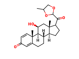 (8S,9S,10R,11S,13S,14S)-11-hydroxy-10,13-dimethyl-17-(4-methyl-1,3-dioxolane-2-carbonyl)-6,7,8,9,10,11,12,13,14,15,16,17-dodecahydro-3H-cyclopenta[a]phenanthren-3-one