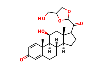 (8S,9S,10R,11S,13S,14S)-11-hydroxy-17-(4-(hydroxymethyl)-1,3-dioxolane-2-carbonyl)-10,13-dimethyl-6,7,8,9,10,11,12,13,14,15,16,17-dodecahydro-3H-cyclopenta[a]phenanthren-3-one