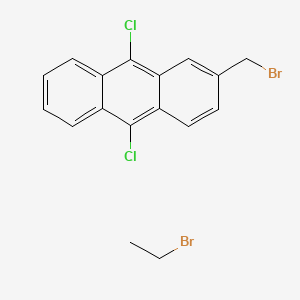 9,10-Dichloro-2,6(7)-bis(bromomethyl)anthracene