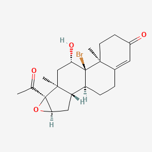 9-Bromo-16-α,17-epoxy-11-β-hydroxyprogesterone