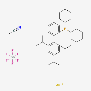 (Acetonitrile)[2-dicyclohexylphosphino-2,4,6-triisopropylbiphenyl]gold(I) hexafluoroantimonate