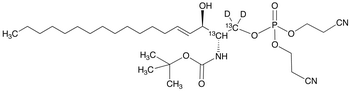 Bis(2-cyanoethyl)-1-(N-tert-butyloxycarbonyl)-D-erythro-D-sphingosine-1-phosphate-13C2, D2