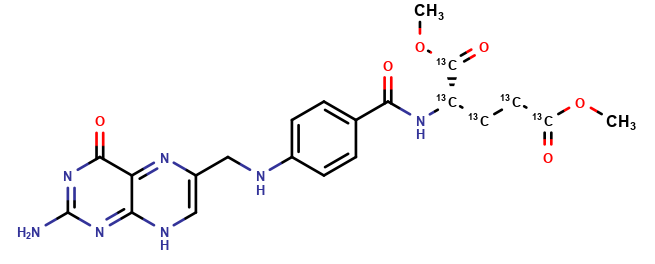 Dehydro Folic Acid 1,5-Dimethyl Ester-13C5	