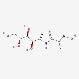 (E)-1-(4-((1R,2S,3R)-1,2,3,4-tetrahydroxybutyl)-1H-imidazol-2-yl)ethanone oxime