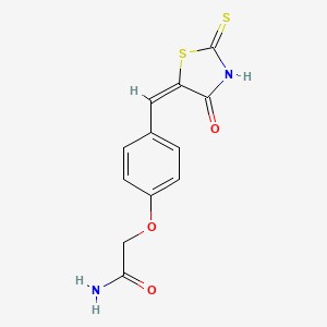 (E)-2-(4-((2-Mercapto-4-oxothiazol-5(4H)-ylidene)methyl)phenoxy)acetamide