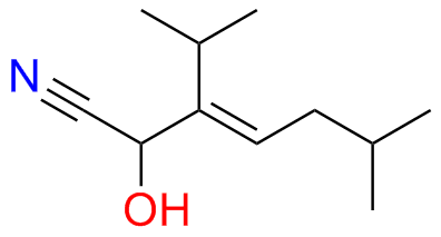 (E)-2-Hydroxy-3-isopropyl-6-methylhept-3-enenitrile