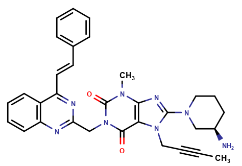 (E)-4-styryl Linagliptin Impurity